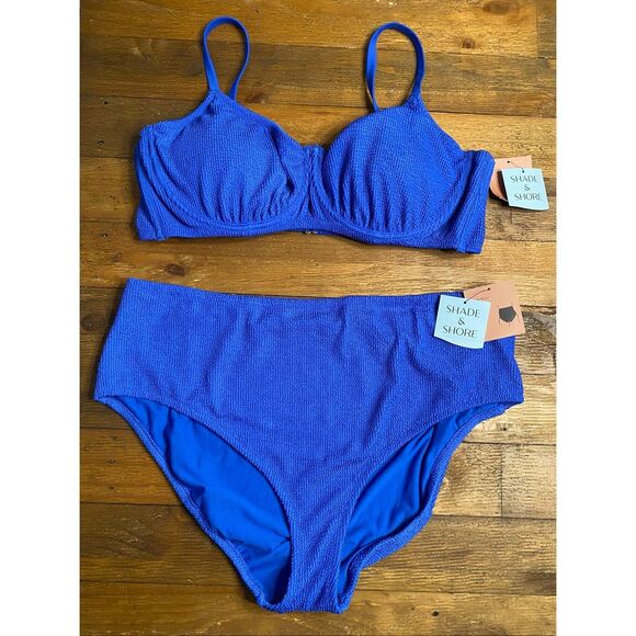 Shade & Shore Other - Shade & Shore 2X 20/22 NWT blue bikini set swimwear